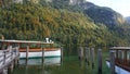 Konigsee, Germany - lake surrounded with mountains, Berchtesgaden National Park, Bavaria, Germany Royalty Free Stock Photo