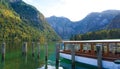 Konigsee, Germany - lake surrounded with mountains, Berchtesgaden National Park, Bavaria, Germany Royalty Free Stock Photo