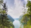 Konigsee lake near Jenner mount in Berchtesgaden National Park, Alps Germany