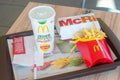 McDonald McRib menu in German McDonald`s restaurant