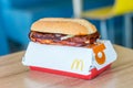McRib sandwich in German McDonald Royalty Free Stock Photo