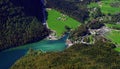 Konigssee lake in Germany Alps