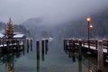 Konigssee lake winter scene