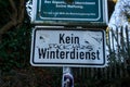 Sign at a castle in Germany