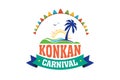 With Colorful Party Elements Saying Come to Carnival. Travel destination. Indian Rhythm, Dance and Music.