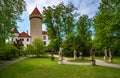 Scenic view of Konopiste castle near Prague, Benesov, Czech republic Royalty Free Stock Photo