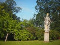 Beautifully romantic castle glamorous gardens around, gem among castles, nicely colored, background