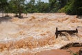 Konpapeng flood in Pakse, Laos Royalty Free Stock Photo