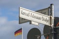 Konrad Adenauer Street name sign, Berlin Royalty Free Stock Photo