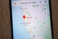 Colombo location on Google Maps displayed on a modern smartphone