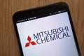 Mitsubishi Chemical Holdings Corporation logo displayed on a modern smartphone