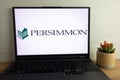 KONSKIE, POLAND - August 04, 2022: Persimmon plc British housebuilding company logo displayed on laptop computer
