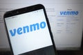 KONSKIE, POLAND - August 18, 2019: Venmo logo on mobile phone