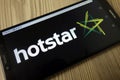 KONSKIE, POLAND - December 21, 2019: Hotstar service logo on mobile phone