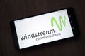 Windstream Communications logo displayed on smartphone