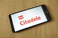 AS Citadele Banka logo displayed on smartphone Royalty Free Stock Photo