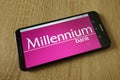 Bank Millennium SA logo displayed on smartphone