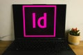 KONSKIE, POLAND - July 05, 2022: Adobe InDesign application logo displayed on laptop computer