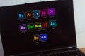 KONSKIE, POLAND - July 11, 2022: Adobe Systems logo displayed on laptop computer Royalty Free Stock Photo