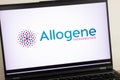 KONSKIE, POLAND - July 18, 2022: Allogene Therapeutics company logo displayed on laptop computer