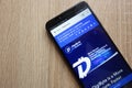 DigiByte DGB cryptocurrency website displayed on Huawei Y6 2018 smartphone