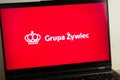 KONSKIE, POLAND - July 19, 2022: Grupa Zywiec SA beer producer logo displayed on laptop computer