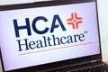 KONSKIE, POLAND - July 11, 2022: HCA Healthcare company logo displayed on laptop computer