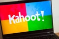 KONSKIE, POLAND - July 11, 2022: Kahoot! learning platform logo displayed on laptop computer