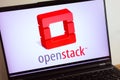 KONSKIE, POLAND - July 11, 2022: OpenStack cloud computing platform logo displayed on laptop computer Royalty Free Stock Photo