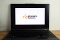 KONSKIE, POLAND - July 22, 2022: Ritchie Bros Auctioneers RBA industrial asset management company logo displayed on laptop