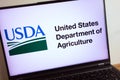 KONSKIE, POLAND - July 11, 2022: United States Department of Agriculture USDA logo displayed on laptop computer