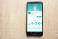 Evernote - stay organized app on Google Play Store website displayed on Huawei Y6 2018 smartphone