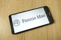 KONSKIE, POLAND - June 21, 2019: Fannie Mae company logo on mobile phone Royalty Free Stock Photo