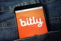 KONSKIE, POLAND - November 24, 2019: Bitly service logo on mobile phone