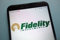 Fidelity Investments logo on smartphone