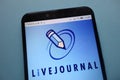 LiveJournal logo displayed on smartphone