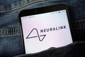 KONSKIE, POLAND - November 24, 2019: Neuralink Corporation logo on mobile phone