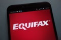 Equifax logo on a smartphone