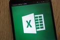 Microsoft Excel logo displayed on a modern smartphone Royalty Free Stock Photo