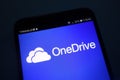 OneDrive logo on smartphone