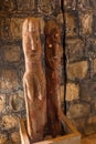 KONSO, ETHIOPIA - FEBRUARY 7, 2020: Waka (Waga) memorial wooden statues of Konso culture, Ethiopia. They are