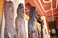 Konso wood art in Ethnographic Museum Addis Ababa University, former palace of Haile Selassie I