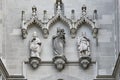 Konstanz, Germany - Religious stone sculptures at facade of Constance Minster or Cathedral Royalty Free Stock Photo