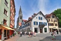 Konstanz, Germany - July 2020: Town square called `St. Stephans Platz` with Constance Minster or Cathedral in background Royalty Free Stock Photo