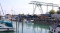 KONSTANZ, GERMANY - 14 OCTOBER 2015: Harbour with small boats and sailing yachts of Konstanz at Lake Constance Royalty Free Stock Photo