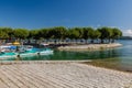 KONSTANZ, GERMANY - SEPTMBER 3, 2019: Boats in a port of Konstanz (Constance), Germa