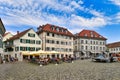 Konstanz, Germany - Town square called `MÃÂ¼nsterplatz` in old historic city center of Constance Royalty Free Stock Photo