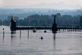 Konstanz harbor in fall Royalty Free Stock Photo