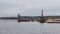 Konstanz harbour site seen from Lake Constance Royalty Free Stock Photo