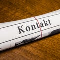 Kontak newspaper (german) Royalty Free Stock Photo